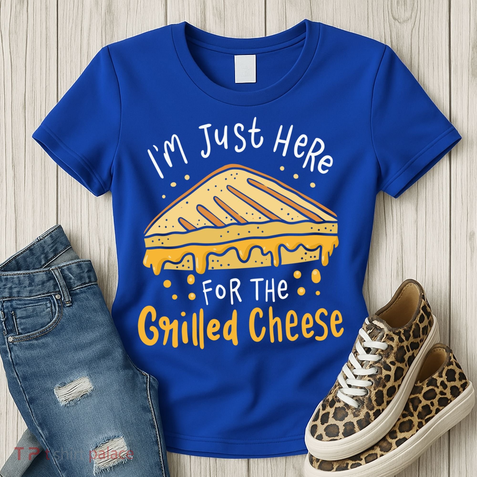 Grilled Cheese Funny Gift I'm Just Here For The Grilled Cheese Cool Gift Women's T-Shirt