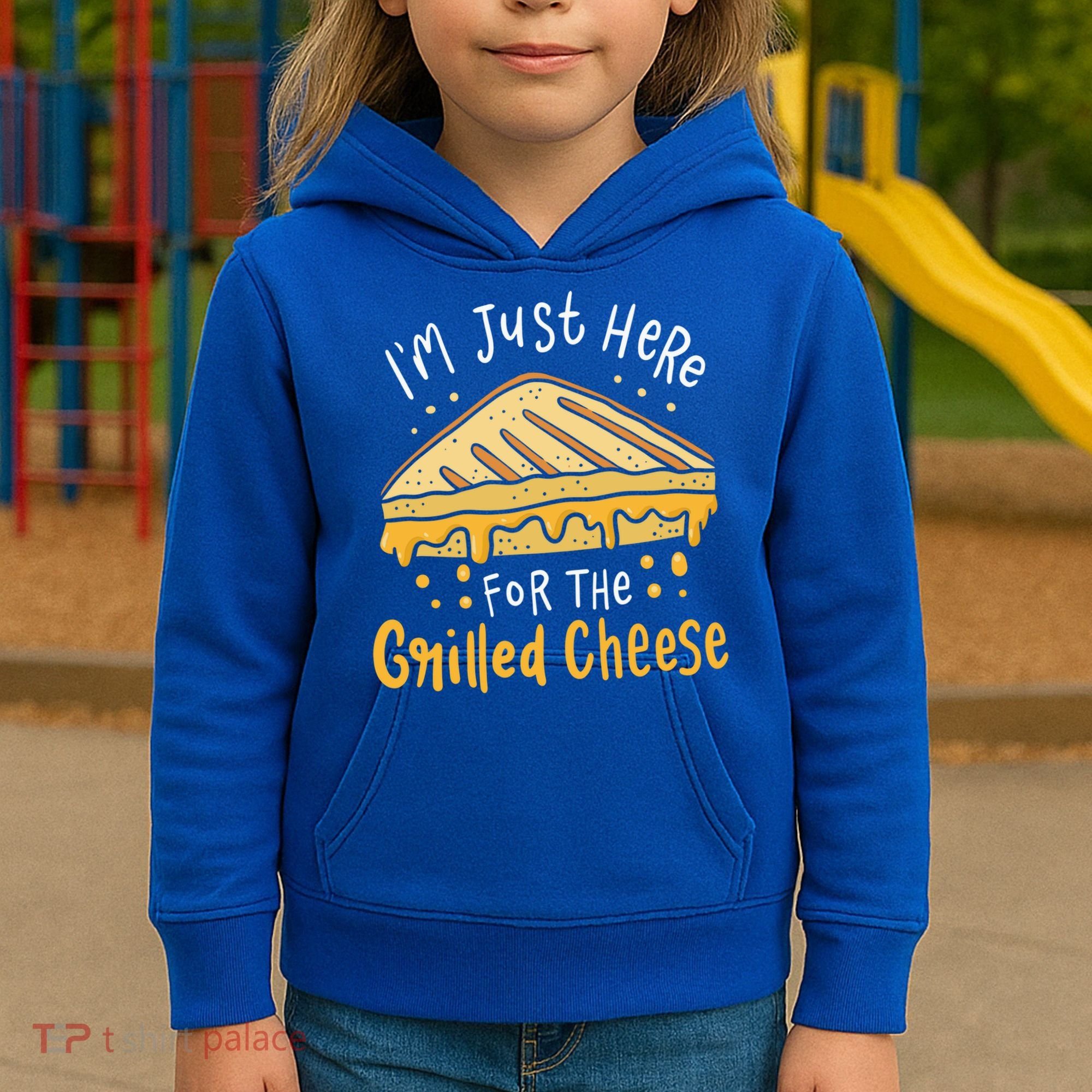 Grilled Cheese Funny Gift I'm Just Here For The Grilled Cheese Cool Gift Kids Hoodie