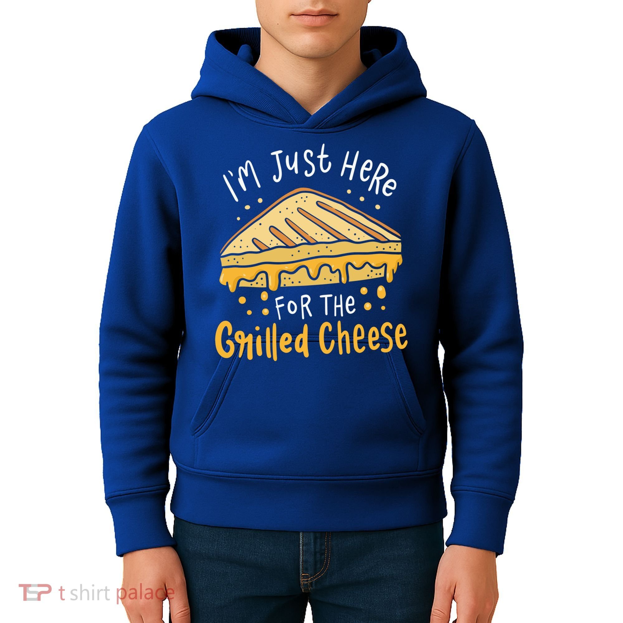 Grilled Cheese Funny Gift I'm Just Here For The Grilled Cheese Cool Gift Kids Hoodie