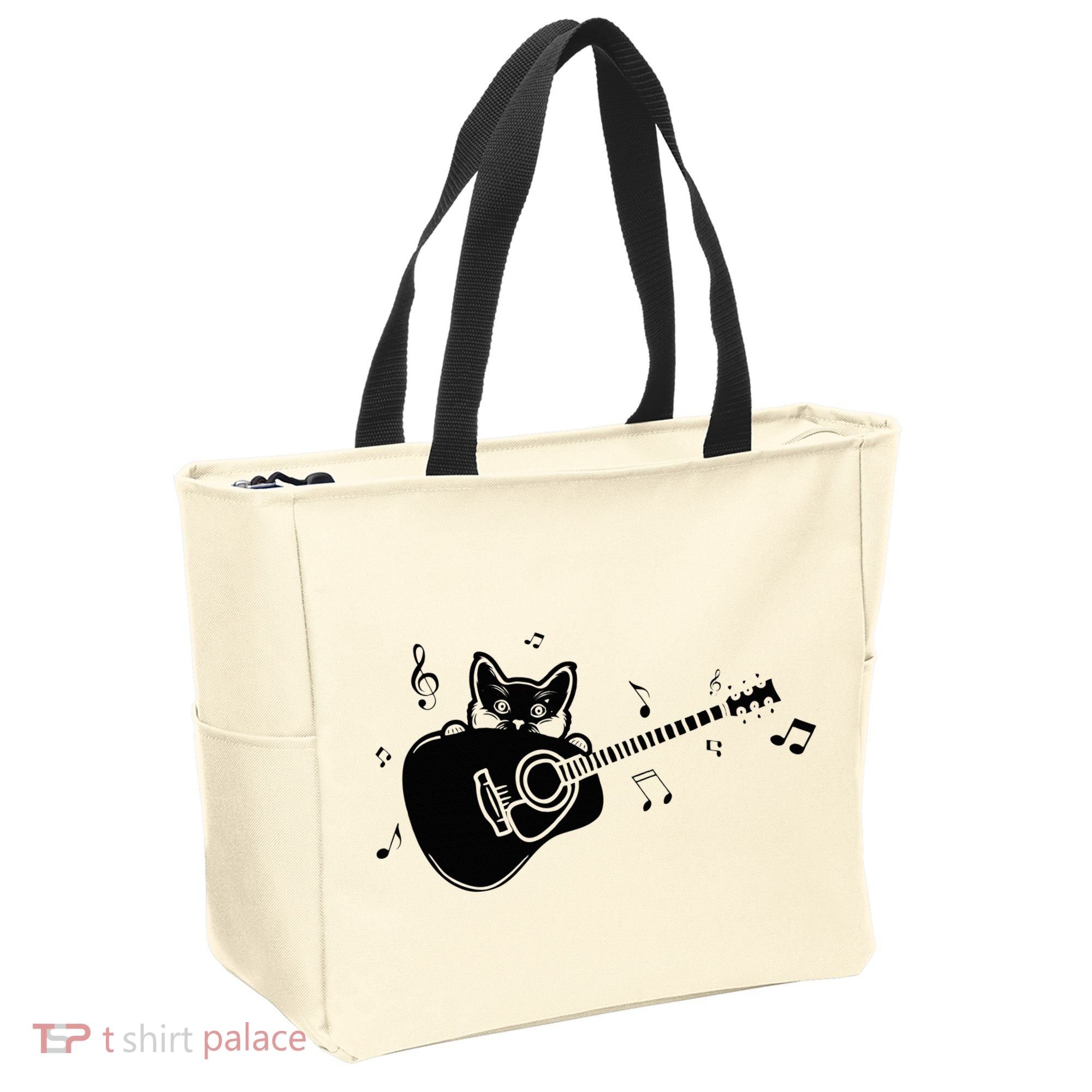 Guitarist Cat Guitar Music Lover Tote Bag