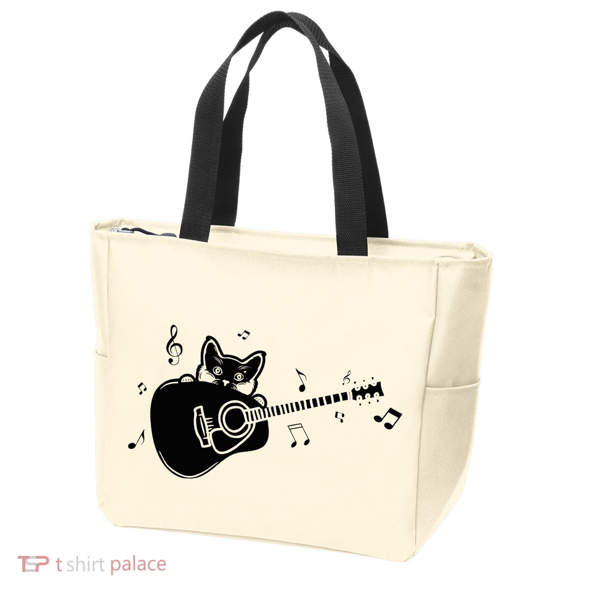 Guitarist Cat Guitar Music Lover Tote Bag
