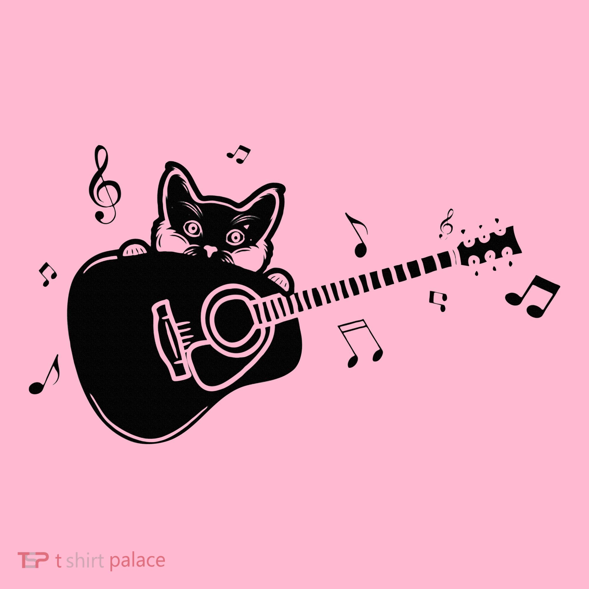 Guitarist Cat Guitar Music Lover Coaster
