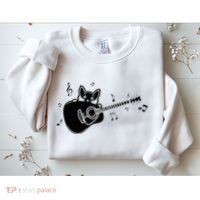 Guitarist Cat Guitar Music Lover Sweatshirt thumb 2