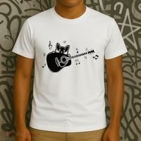 Guitarist Cat Guitar Music Lover T-Shirt thumb 3