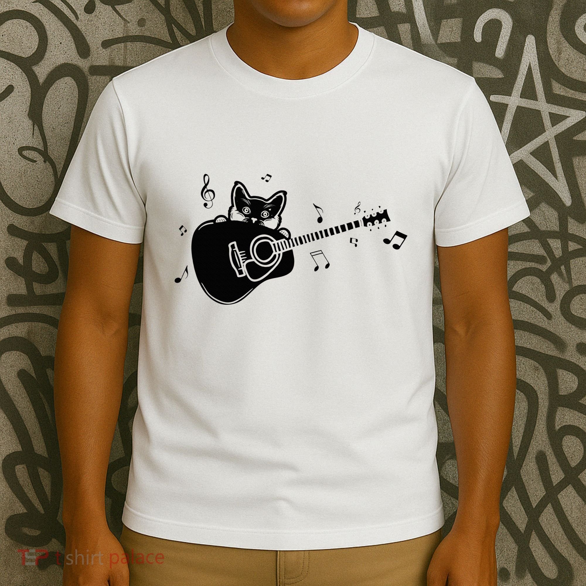 Guitarist Cat Guitar Music Lover T-Shirt