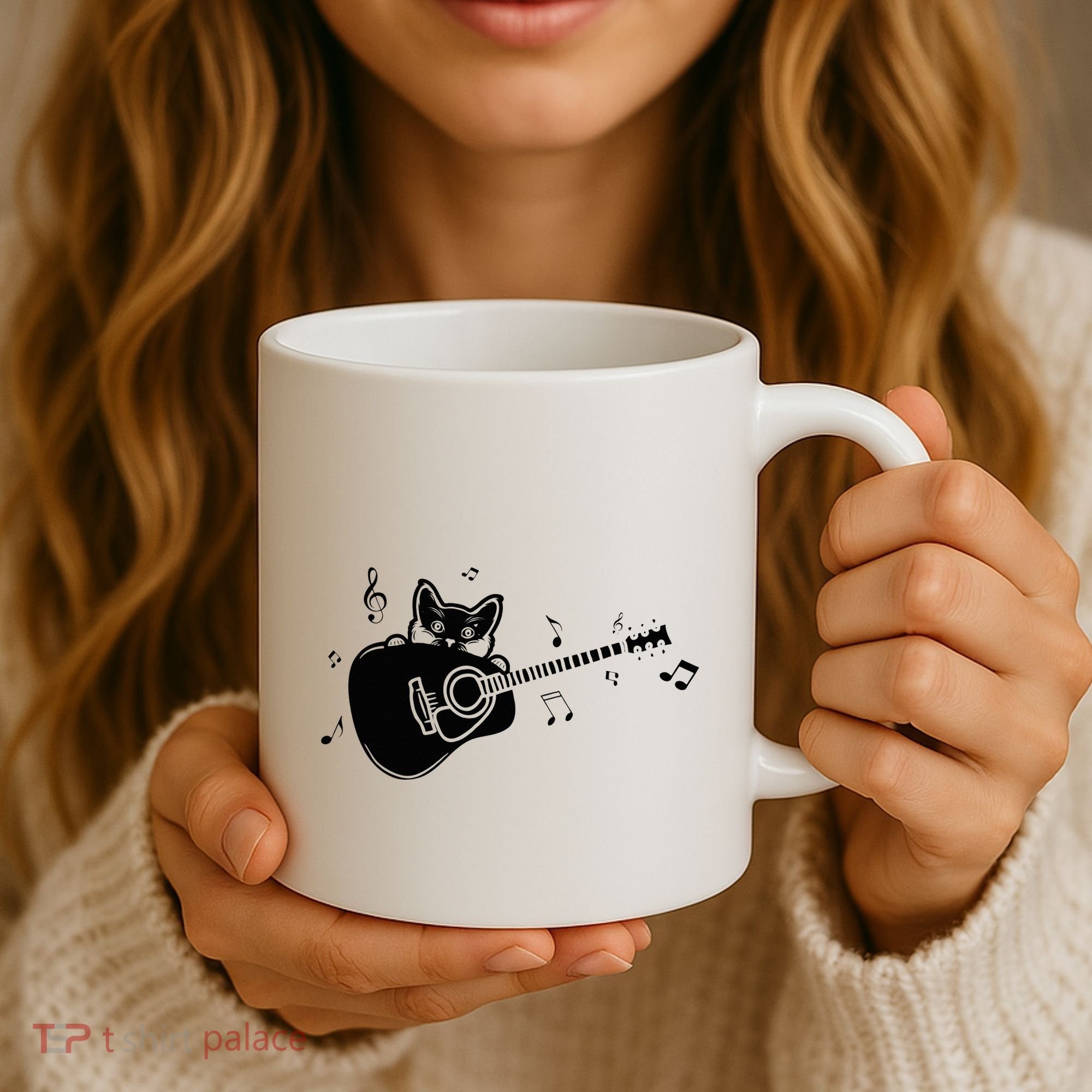 Guitarist Cat Guitar Music Lover Coffee Mug