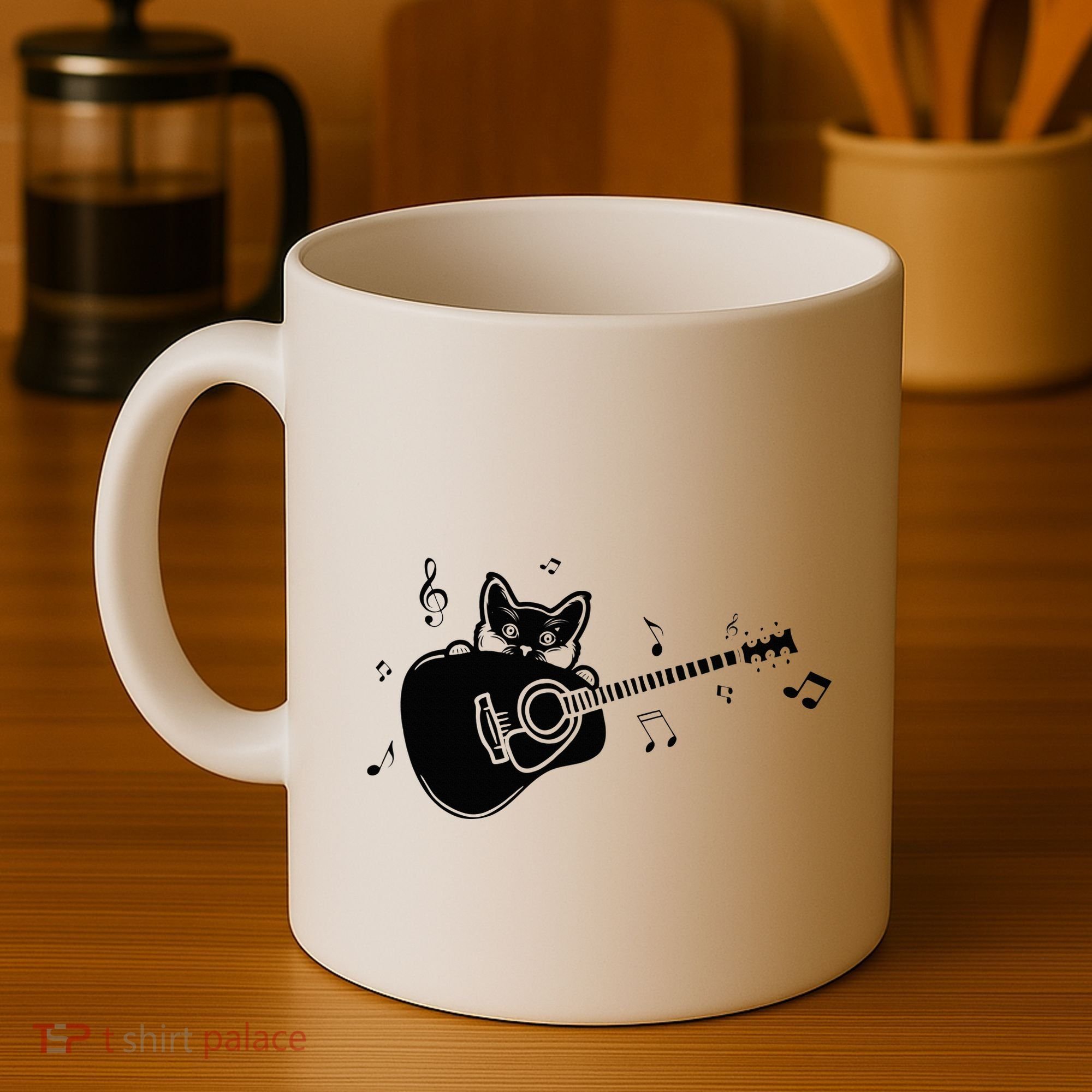 Guitarist Cat Guitar Music Lover Coffee Mug