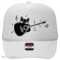 Guitarist Cat Guitar Music Lover Hat thumb 0