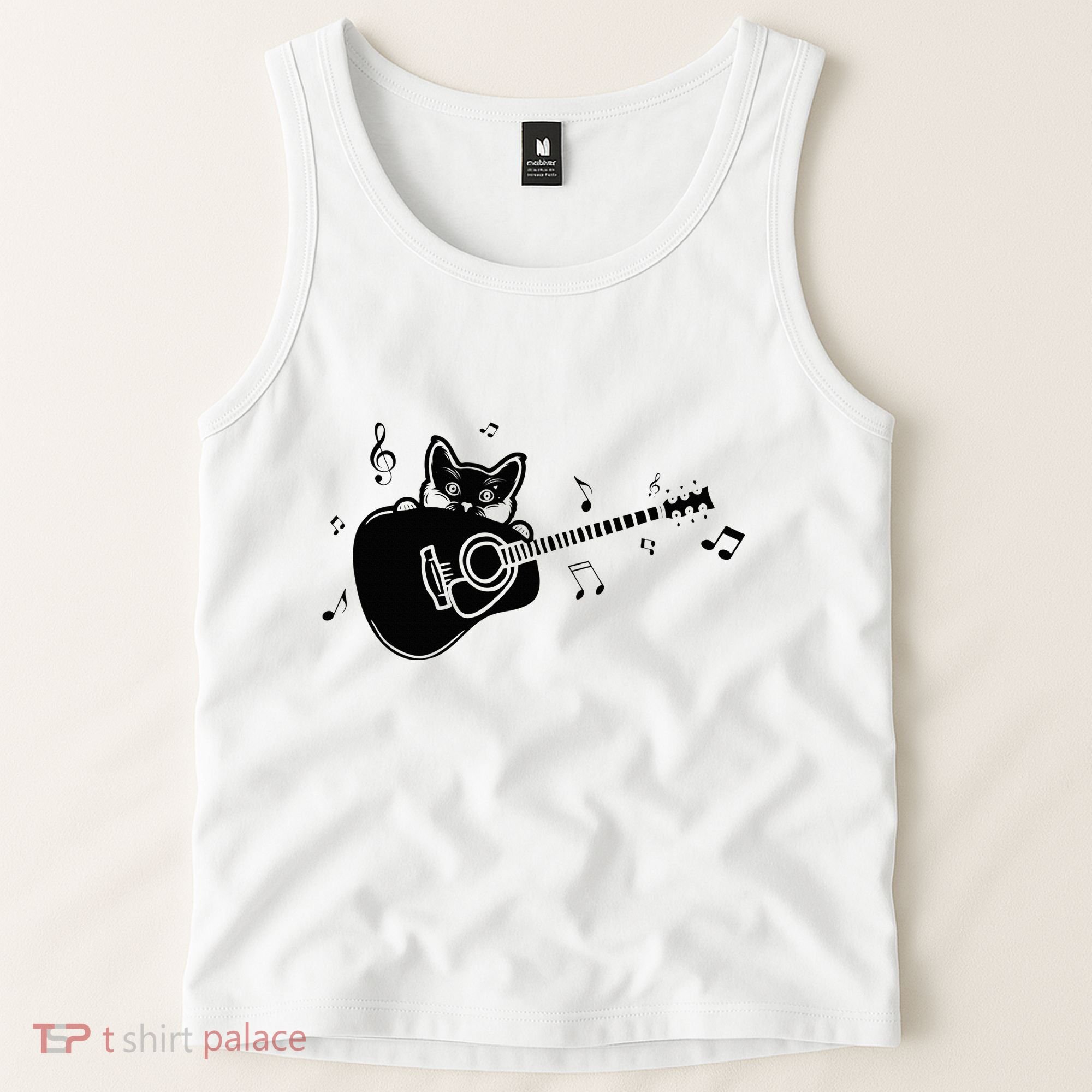 Guitarist Cat Guitar Music Lover Tank Top