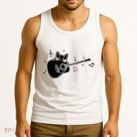 Guitarist Cat Guitar Music Lover Tank Top thumb 3