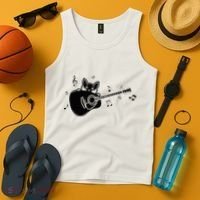 Guitarist Cat Guitar Music Lover Tank Top thumb 4
