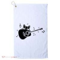 Guitarist Cat Guitar Music Lover Golf Towel thumb 0