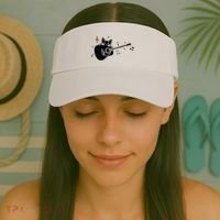 Guitarist Cat Guitar Music Lover Visor thumb 2