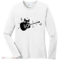 Guitarist Cat Guitar Music Lover Women's Long Sleeve Shirt thumb 0