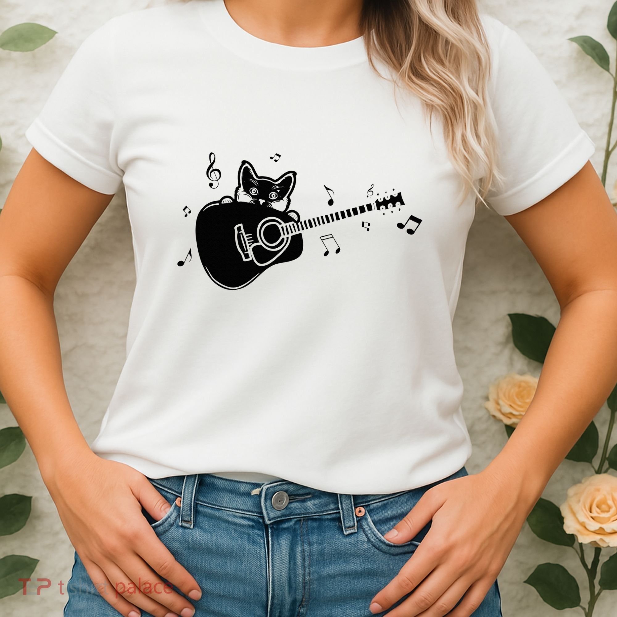 Guitarist Cat Guitar Music Lover Women's T-Shirt