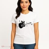 Guitarist Cat Guitar Music Lover Women's T-Shirt thumb 4