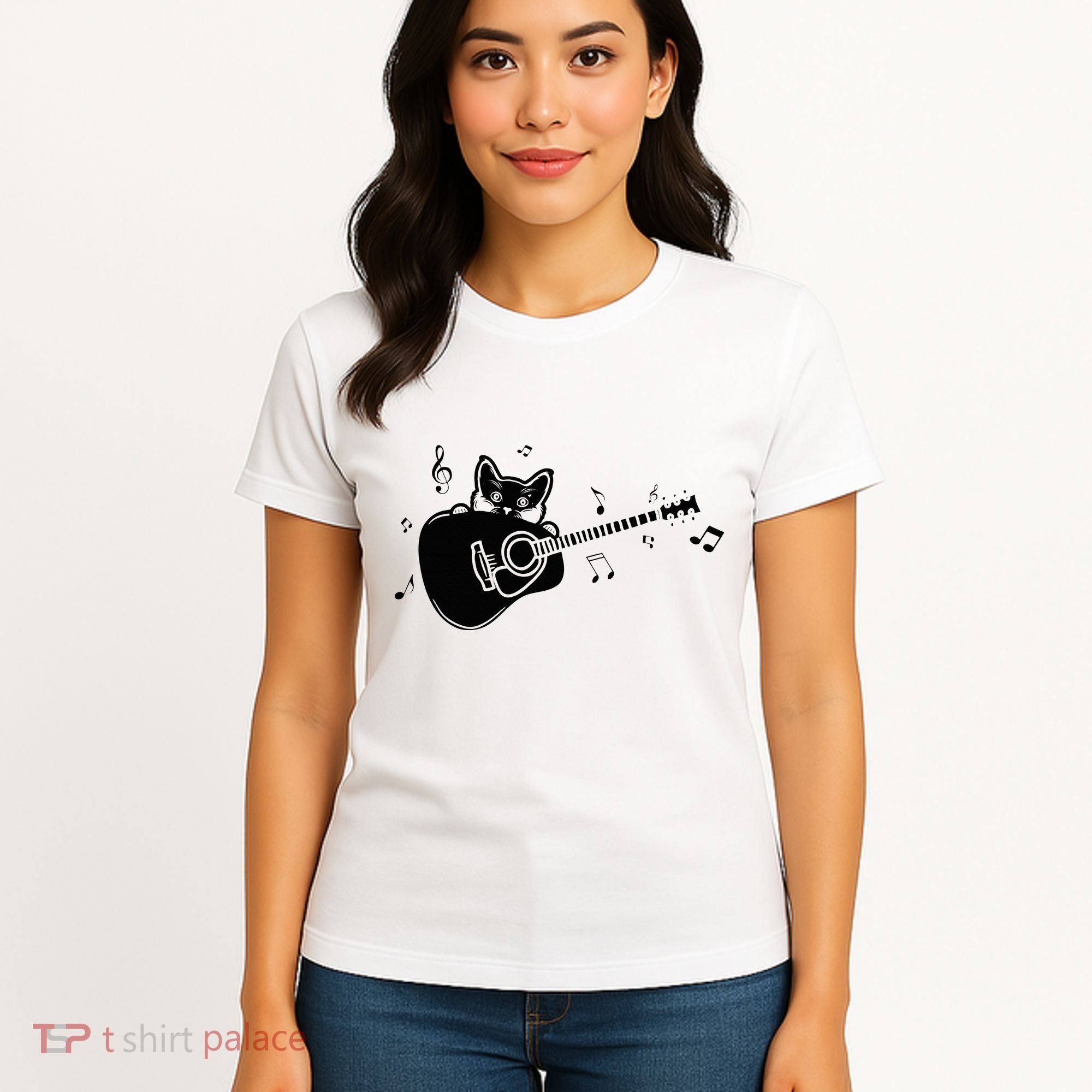 Guitarist Cat Guitar Music Lover Women's T-Shirt