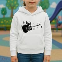 Guitarist Cat Guitar Music Lover Kids Hoodie thumb 3