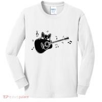 Guitarist Cat Guitar Music Lover Kids Long Sleeve Shirt thumb 0