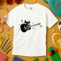 Guitarist Cat Guitar Music Lover Kids T-Shirt thumb 3