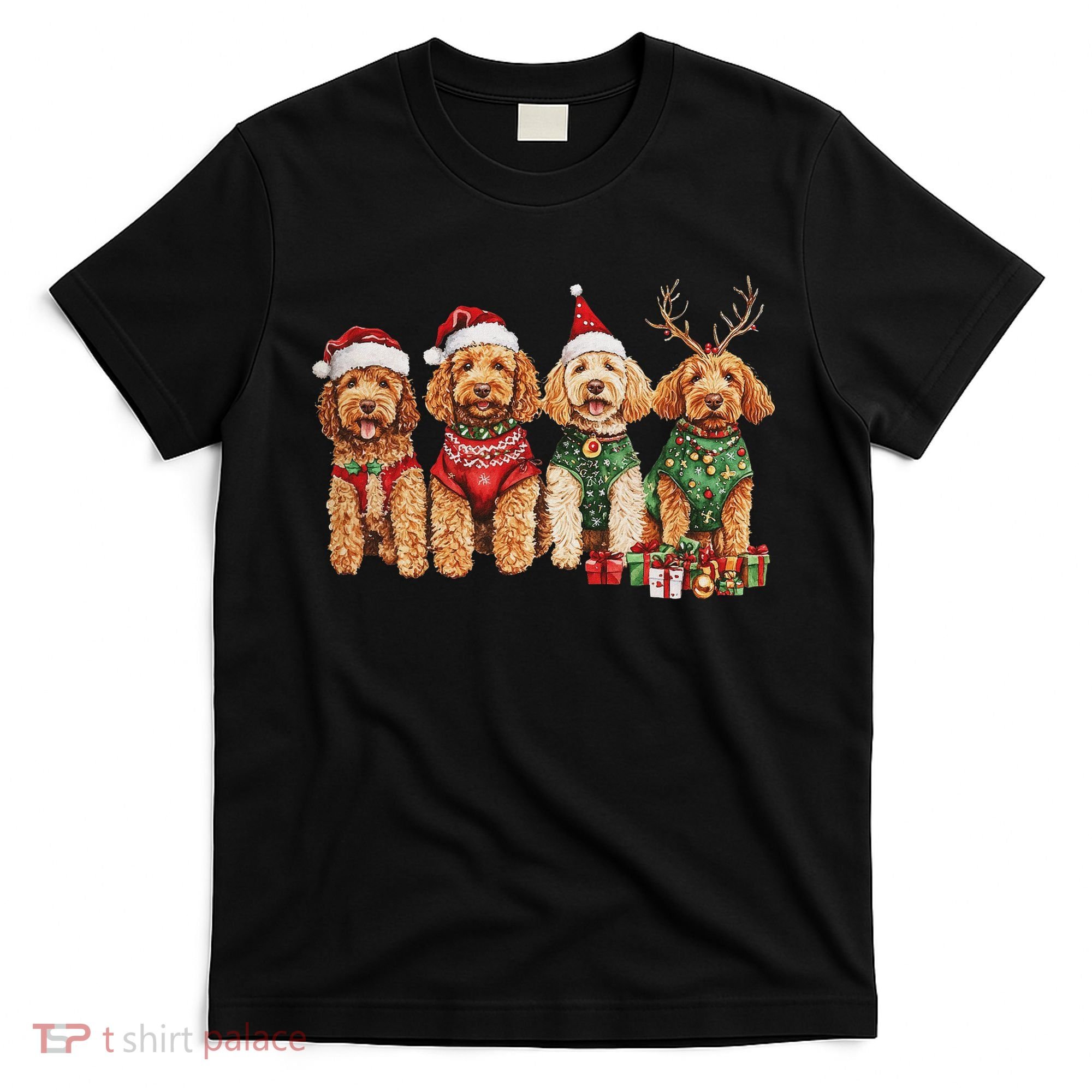 Goldendoodle Christmas Golden Doodle Pajamas For Women T-Shirt