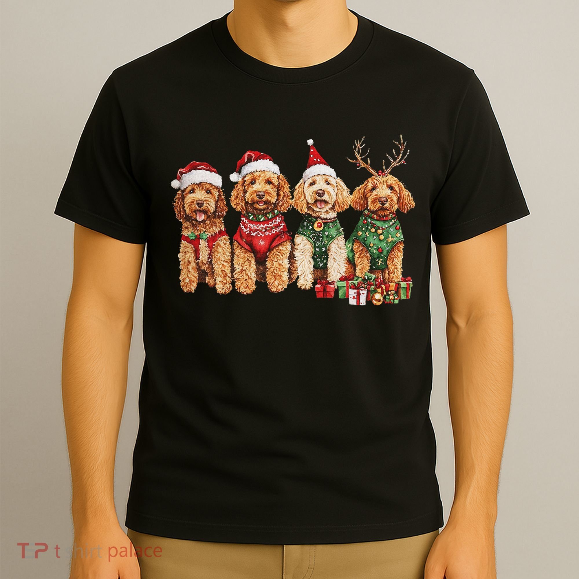 Goldendoodle Christmas Golden Doodle Pajamas For Women T-Shirt