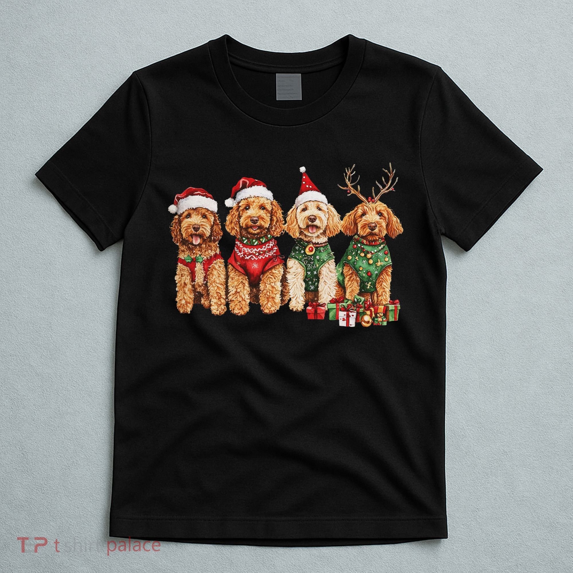 Goldendoodle Christmas Golden Doodle Pajamas For Women T-Shirt