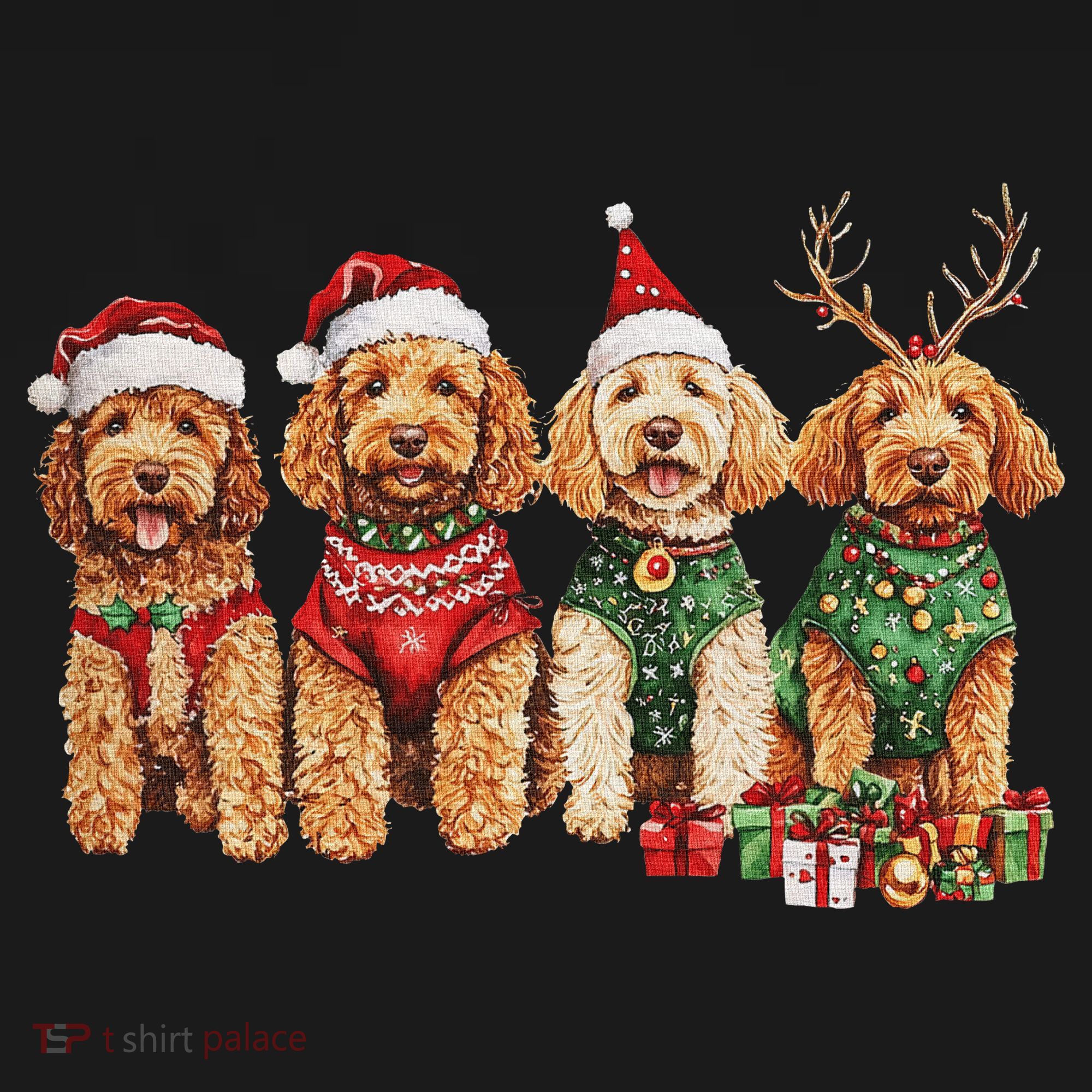 Goldendoodle Christmas Golden Doodle Pajamas For Women Mousepad