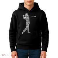 Golf Club Golfer Golfing Kids Hoodie thumb 4