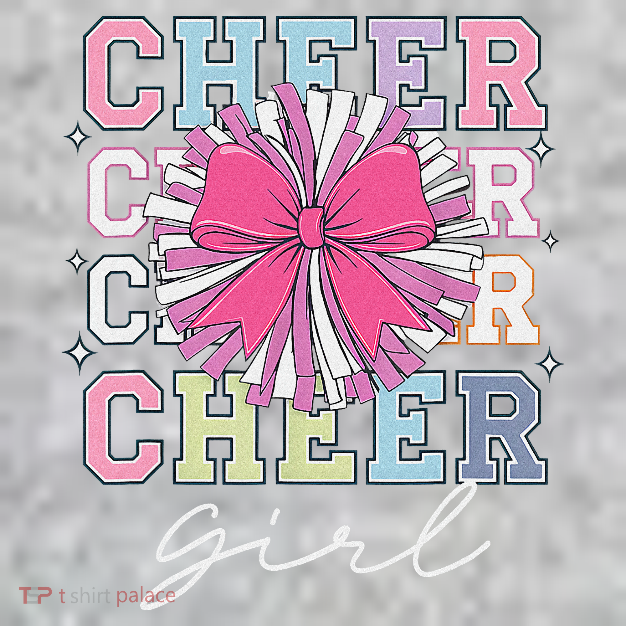 Groovy Cheer Girl Coquette Bow Cheerleading The Baniff Cuffed Pom Beanie