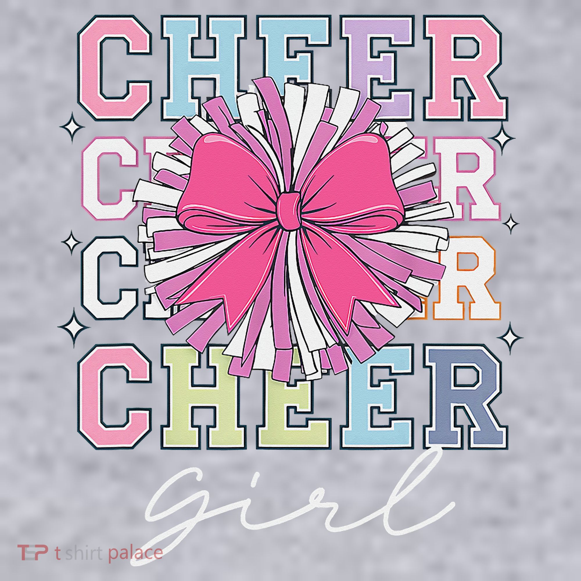 Groovy Cheer Girl Coquette Bow Cheerleading Women's Racerback Cropped Tank