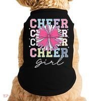 Groovy Cheer Girl Coquette Bow Cheerleading Doggie Tank thumb 0
