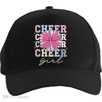 Groovy Cheer Girl Coquette Bow Cheerleading Five-Panel Snapback Cap thumb 0