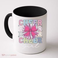 Groovy Cheer Girl Coquette Bow Cheerleading Coffee Mug thumb 0