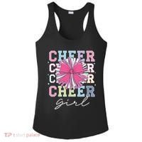 Groovy Cheer Girl Coquette Bow Cheerleading Ladies PosiCharge Competitor Racerback Tank thumb 0