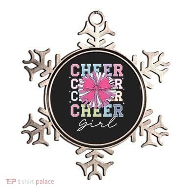 Groovy Cheer Girl Coquette Bow Cheerleading Ornament