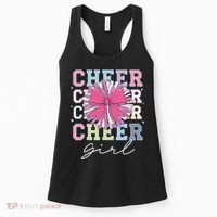 Groovy Cheer Girl Coquette Bow Cheerleading Women's Tank Top thumb 0