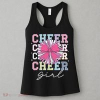 Groovy Cheer Girl Coquette Bow Cheerleading Women's Tank Top thumb 3