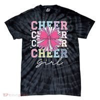 Groovy Cheer Girl Coquette Bow Cheerleading Tie-Dye T-Shirt thumb 0