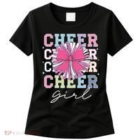Groovy Cheer Girl Coquette Bow Cheerleading Women's T-Shirt thumb 0