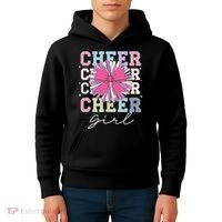Groovy Cheer Girl Coquette Bow Cheerleading Kids Hoodie thumb 4