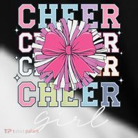 Groovy Cheer Girl Coquette Bow Cheerleading Toddler Fine Jersey T-Shirt thumb 2