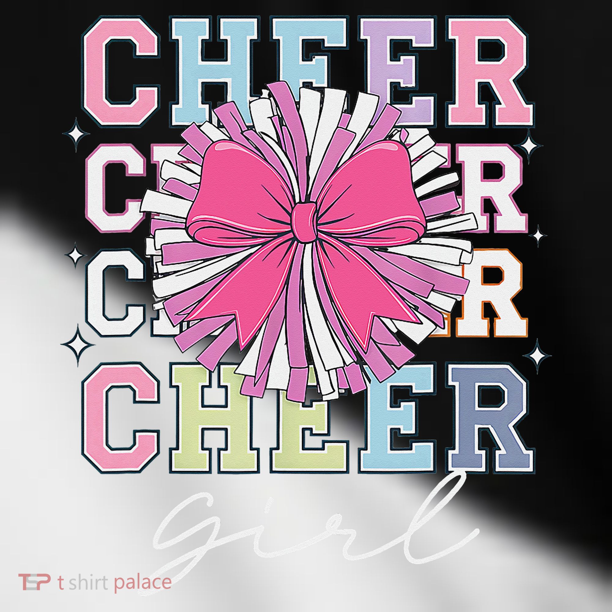 Groovy Cheer Girl Coquette Bow Cheerleading Toddler Fine Jersey T-Shirt