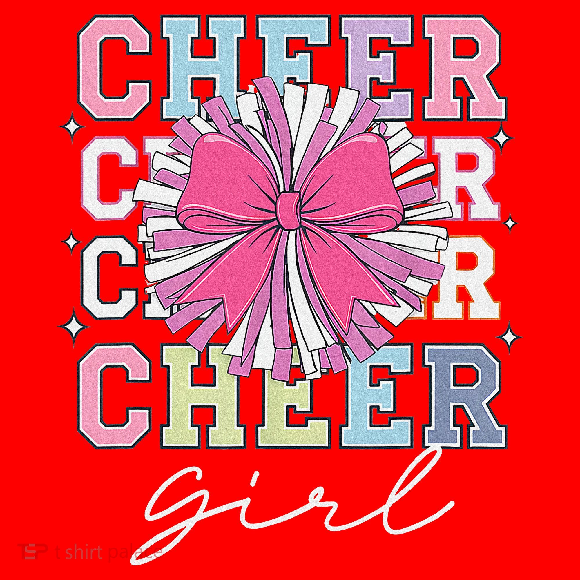 Groovy Cheer Girl Coquette Bow Cheerleading Santa Hat