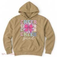 Groovy Cheer Girl Coquette Bow Cheerleading Hoodie thumb 0