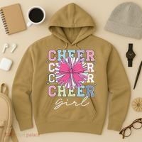 Groovy Cheer Girl Coquette Bow Cheerleading Hoodie thumb 3