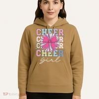 Groovy Cheer Girl Coquette Bow Cheerleading Hoodie thumb 5