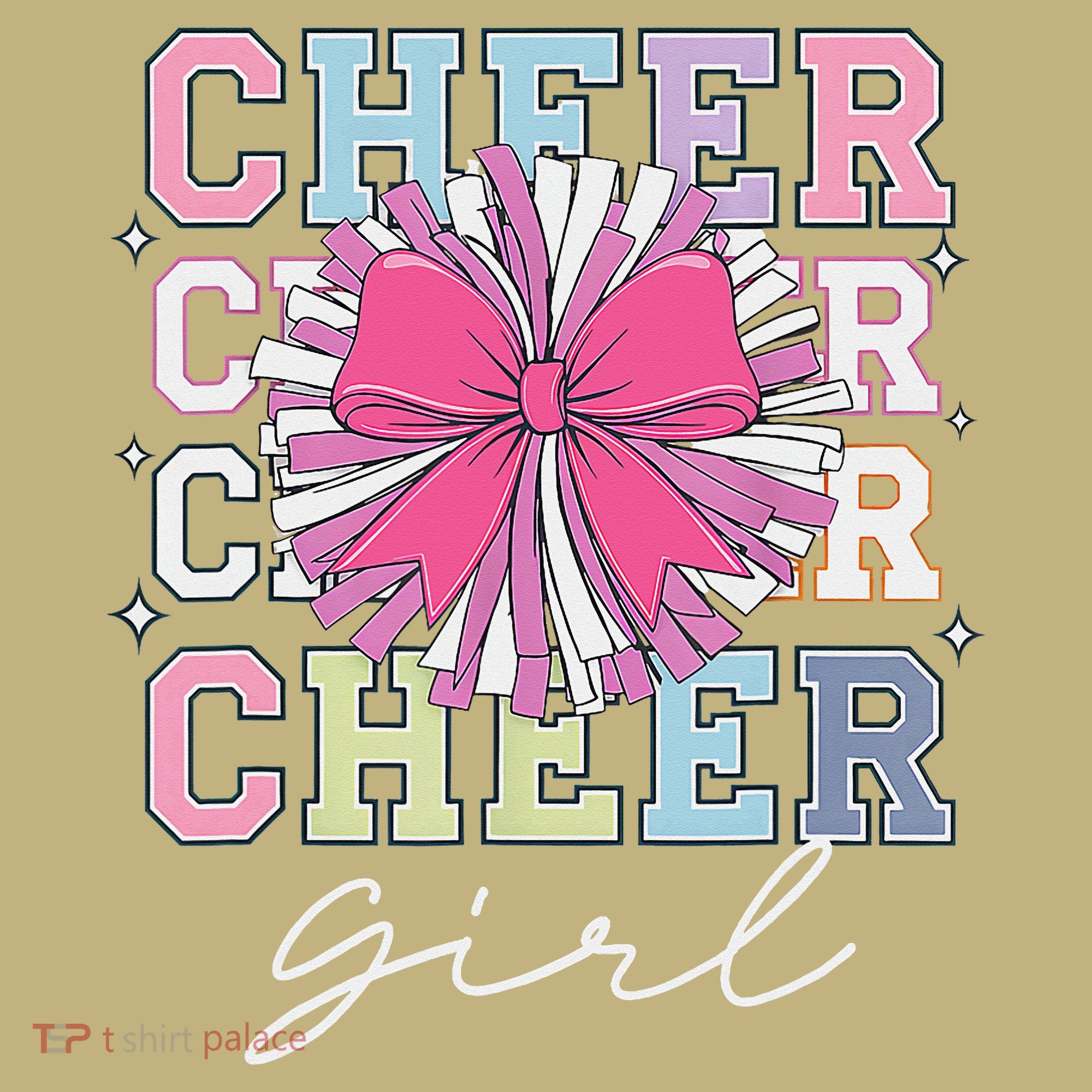 Groovy Cheer Girl Coquette Bow Cheerleading Long Sleeve Shirt