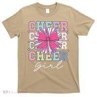 Groovy Cheer Girl Coquette Bow Cheerleading T-Shirt thumb 0