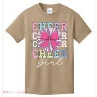 Groovy Cheer Girl Coquette Bow Cheerleading Kids T-Shirt thumb 0